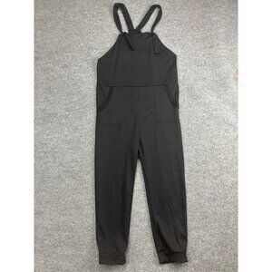 Jackson Rowe Overalls Womens XS Black Knit Jogger Bib Adjustable Straps Pockets